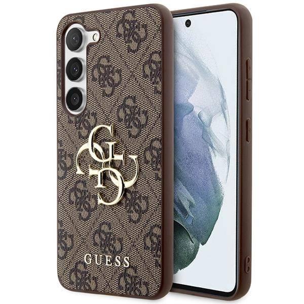 OUTLET: Etui Guess 4G Big Metal Logo do Galaxy S23, brązowe