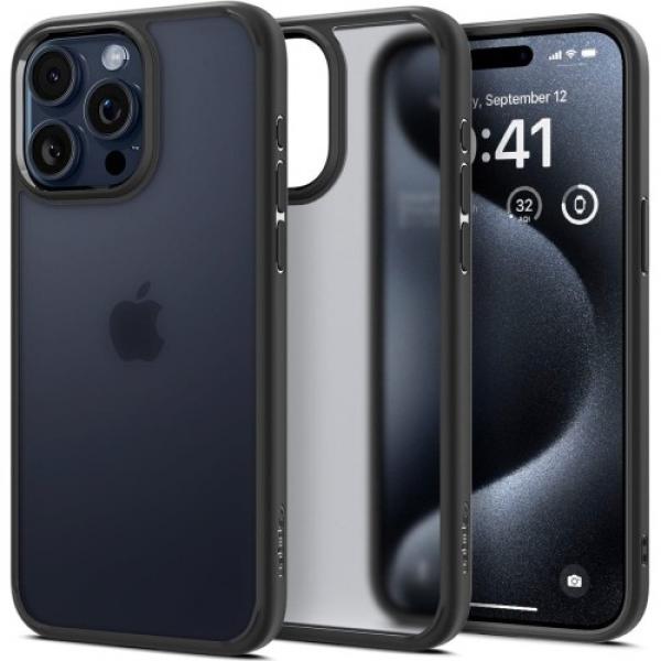 Etui Spigen Ultra Hybrid do iPhone 15 Pro Max, półprzezroczysto-czarne