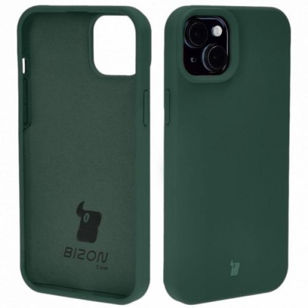 Silikonowe etui Bizon Soft Case do iPhone 15 Plus, ciemnozielone