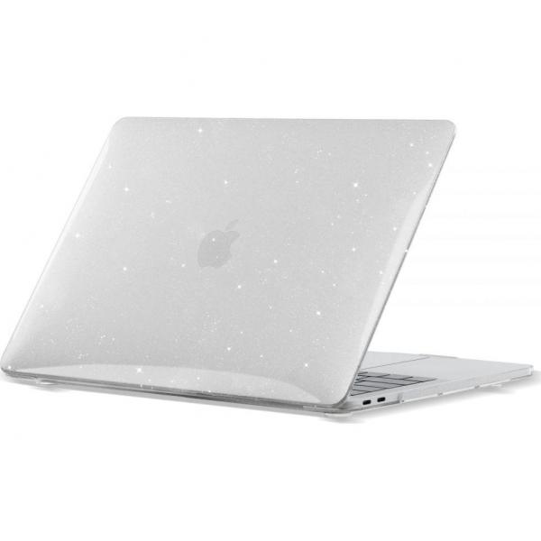 OUTLET: Etui Tech Protect SmartShell do Macbook Air 13 2018 - 2020, przezroczyste brokatowe