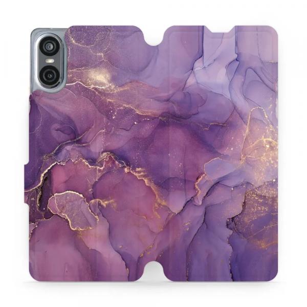 Etui z klapką do Sony Xperia 10 VI, Mobiwear Book, fioletowe