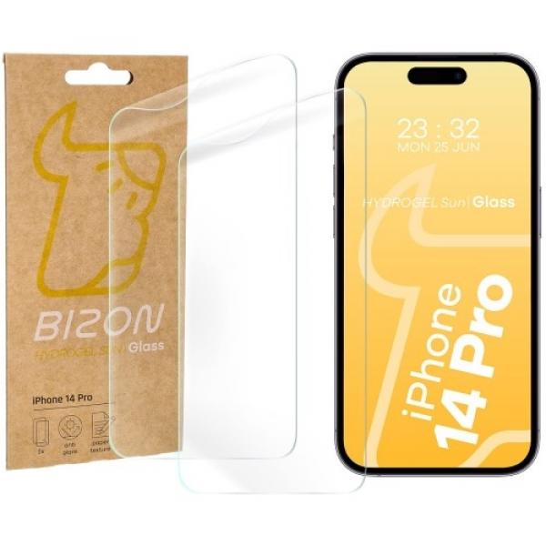 Folia matowa Bizon Glass Hydrogel Sun do iPhone 14 Pro, 2 sztuki