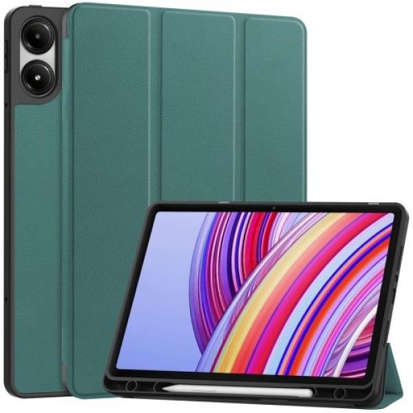 Etui z klapką Bizon Case Tab Lizard do Xiaomi Redmi Pad Pro 12.1, ciemnozielone