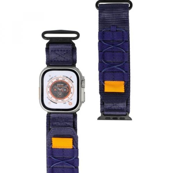 Sportowy pasek do zegarka Bizon Strap Watch Adventure do Apple Watch 44/45/46/49 mm, granatowy