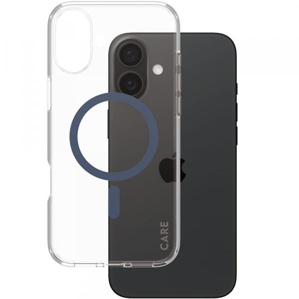OUTLET: Etui CARE by PanzerGlass Urban Combat Case do MagSafe do iPhone 16 Plus, przezroczysto-granatowe