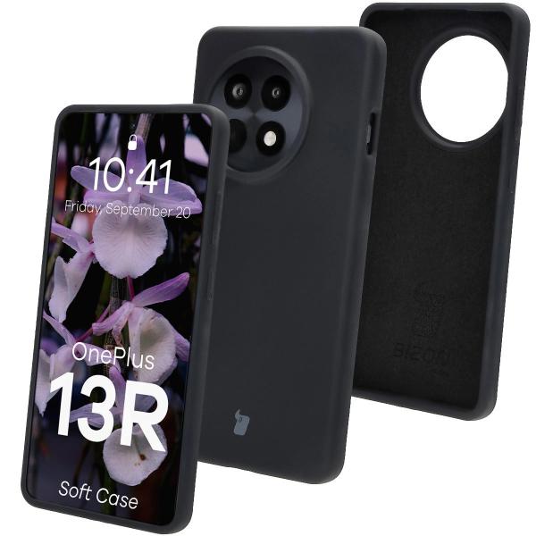 Silikonowe etui Bizon Soft Case do OnePlus 13R, czarne