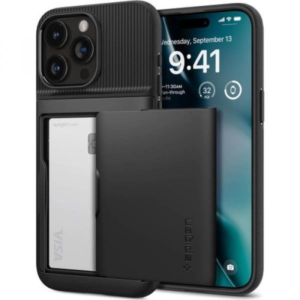 Etui Spigen Slim Armor CS do iPhone 15 Pro Max, czarne