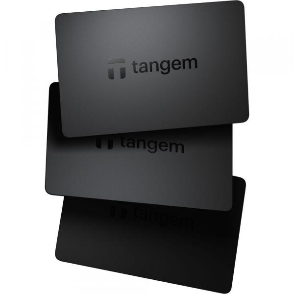 Portfel sprzętowy do kryptowalut Tangem Wallet, zestaw kart NFC, 3 sztuki, czarny