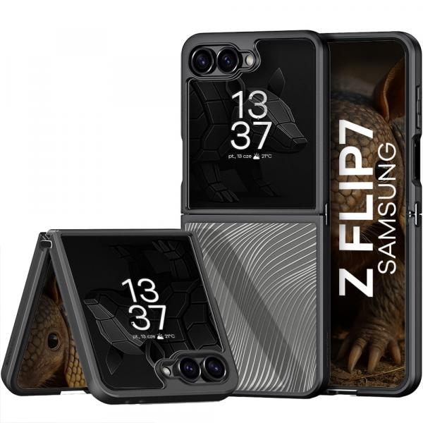 Etui Dux Ducis AIMO do Galaxy Z Flip7, czarno-przezroczyste