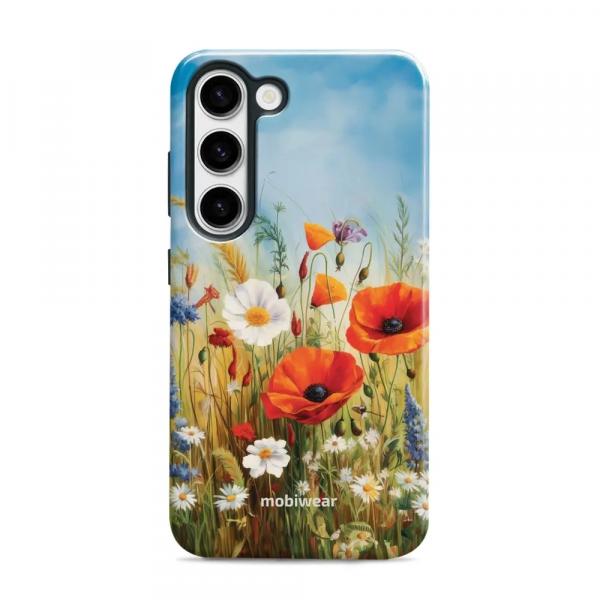 Etui ochronne do Galaxy S23, Mobiwear Elite Pro, łąkowe kwiaty