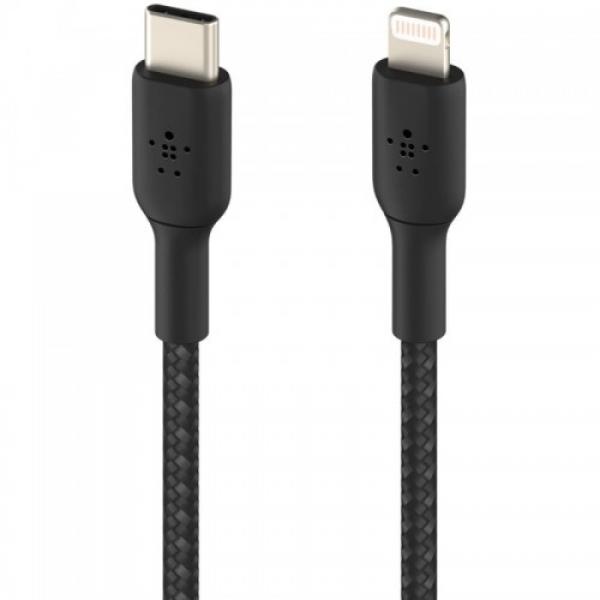 Kabel Belkin Boost Charge Braided MFi USB-C do Lightning 2m, czarny