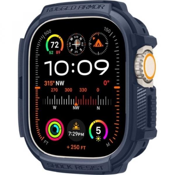 Etui Spigen Rugged Armor do Apple Watch Ultra 2/1 49 mm, granatowe