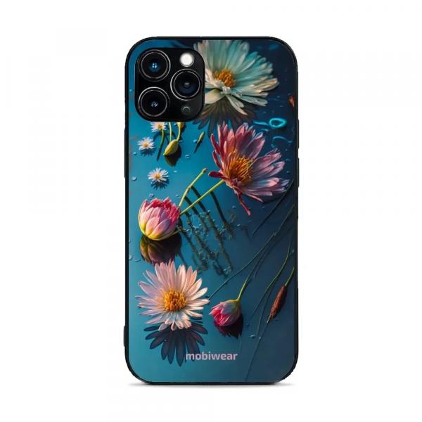 Etui ochronne do iPhone 11 Pro, Mobiwear Glossy Case, niebiesko-kwieciste