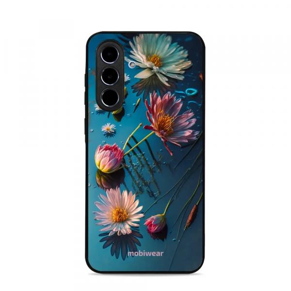 Etui ochronne do Galaxy A56 5G, Mobiwear Glossy Case, niebiesko-kwieciste