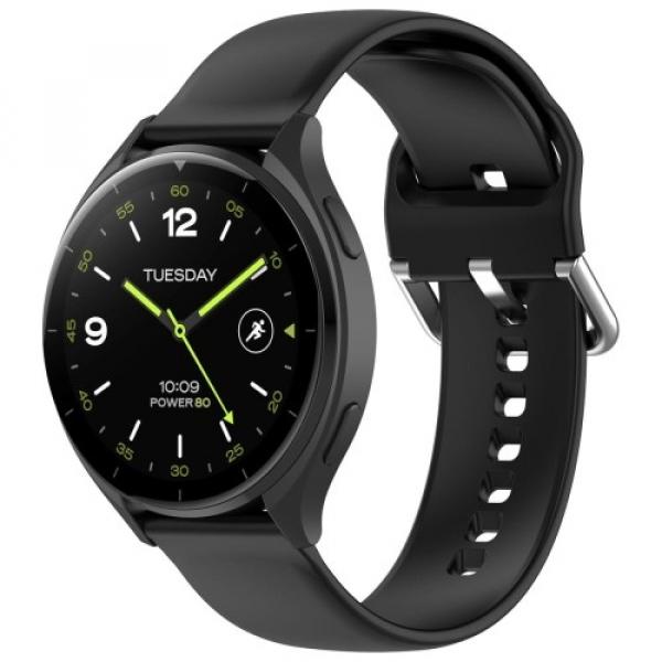 Pasek Bizon Strap Watch Silicone Pro do Xiaomi Watch 2, czarny