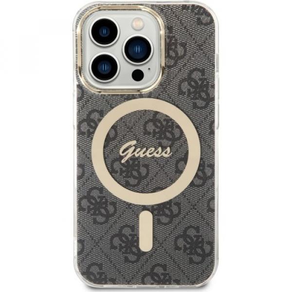 Etui Guess Hardcase 4G MagSafe do iPhone 15 Pro, czarne