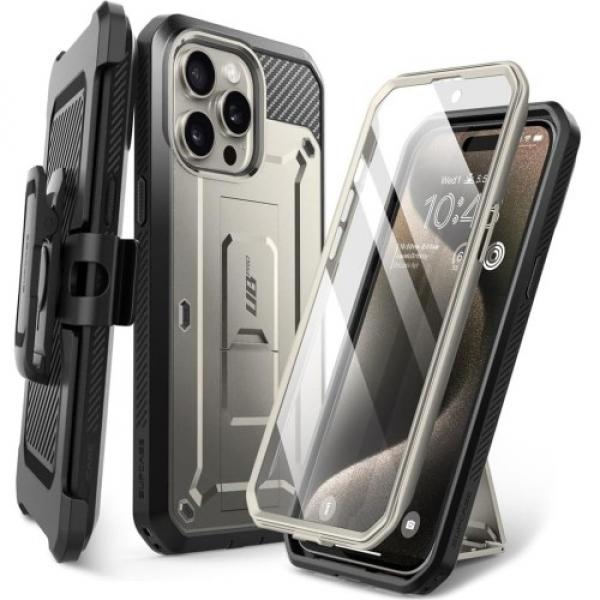 Etui Supcase UB Pro SP do iPhone 15 Pro, beżowe