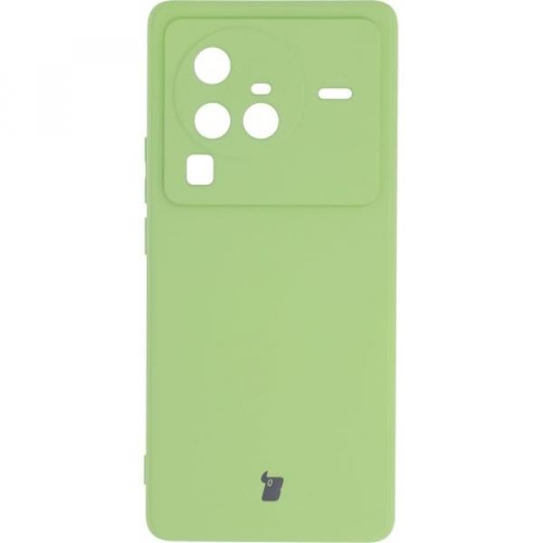 Etui Bizon Case Silicone Sq do Vivo X80 Pro, jasnozielone