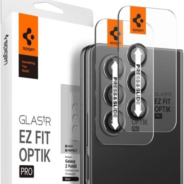 Szkło na aparat Spigen Glas.tR Ez Fit Optik Pro 2-Pack do Galaxy Z Fold5, czarne