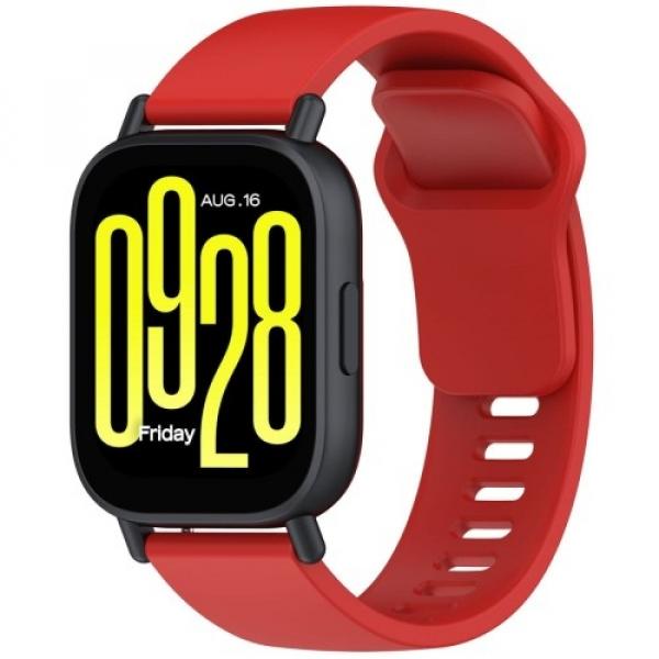 Pasek silikonowy do smartwatcha, Bizon Strap Watch Silicone Pro H, QuickRelease 22 mm, czerwony