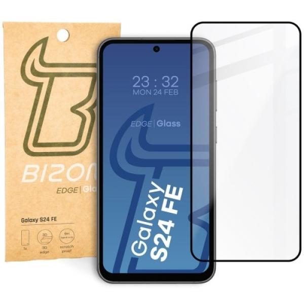 Szkło hartowane Bizon Glass Edge 2 do Galaxy S24 FE 5G / A36 5G / A56 5G, czarna ramka