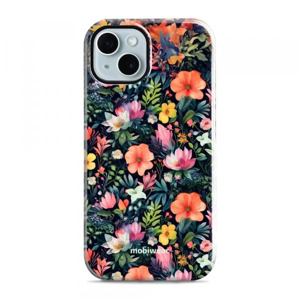 Etui ochronne do iPhone 14, Mobiwear Elite Pro, kolorowo-kwieciste