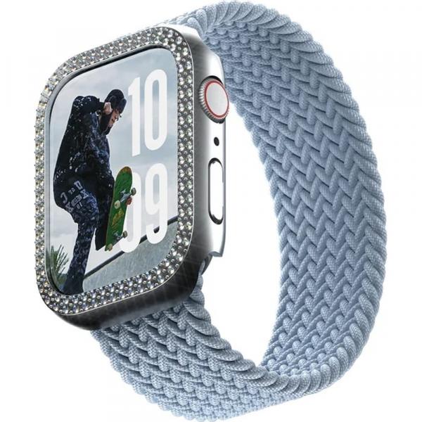 Etui SAFE by PanzerGlass Bling do Apple Watch 10 46 mm, srebrne