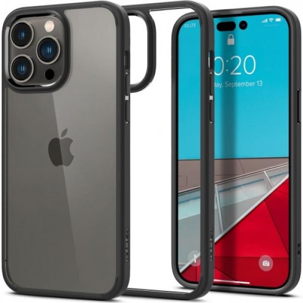 Etui Spigen Crystal Hybrid do iPhone 14 Pro, przezroczysto-czarne