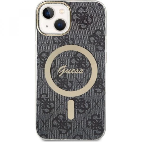 Etui Guess Hardcase 4G MagSafe do iPhone 15, czarne