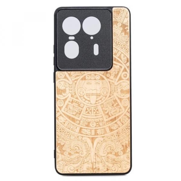 Drewniane etui do Motorola Edge 50 Ultra, Bewood Kalendarz Aztecki Aniegre
