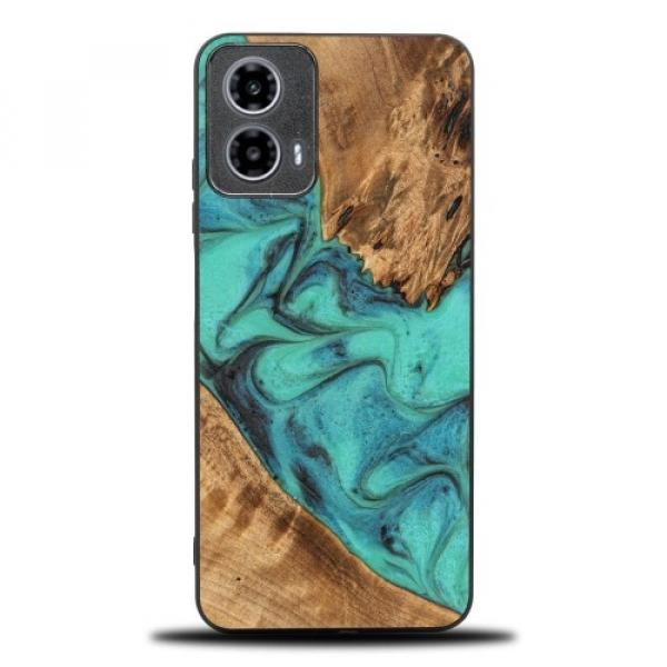 Drewniane etui do Motorola Moto G34 5G, Bewood Unique Turquoise