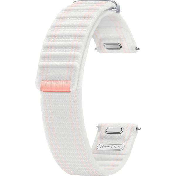 Pasek Samsung Fabric Band 20mm S/M do Galaxy Watch 7 / FE 6/5 Pro/5/4, biało-różowy