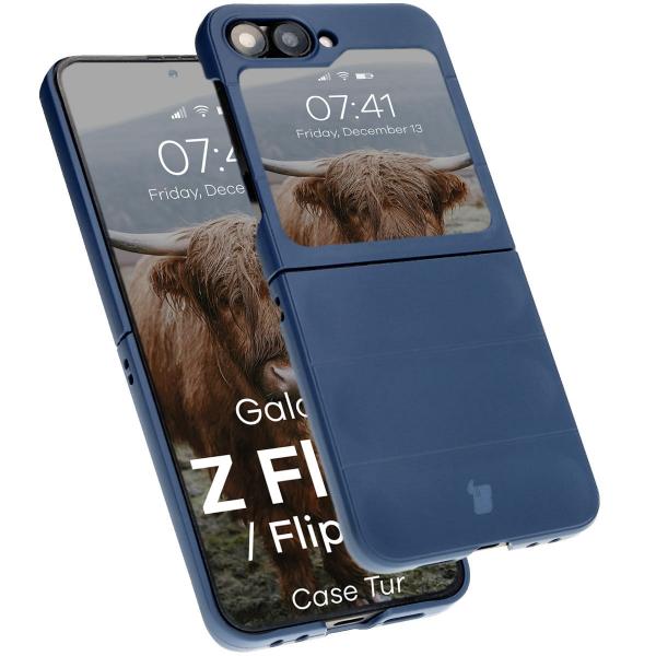 Pancerne etui Bizon Case Tur do Galaxy Z Flip7 FE / Z Flip6, granatowe