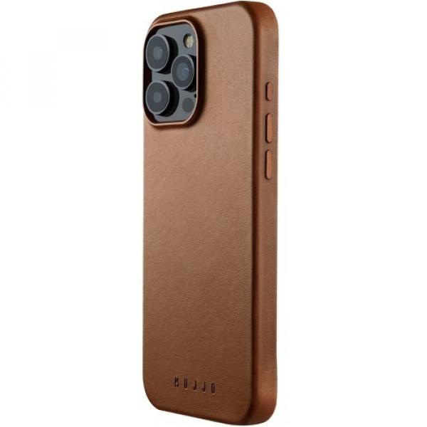 Etui Mujjo Full Leather Case do MagSafe do iPhone 16 Pro Max, brązowe