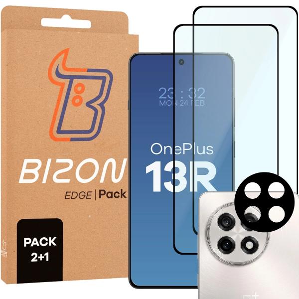 2x Szkło + szybka na aparat Bizon Edge 2 Pack do OnePlus 13R