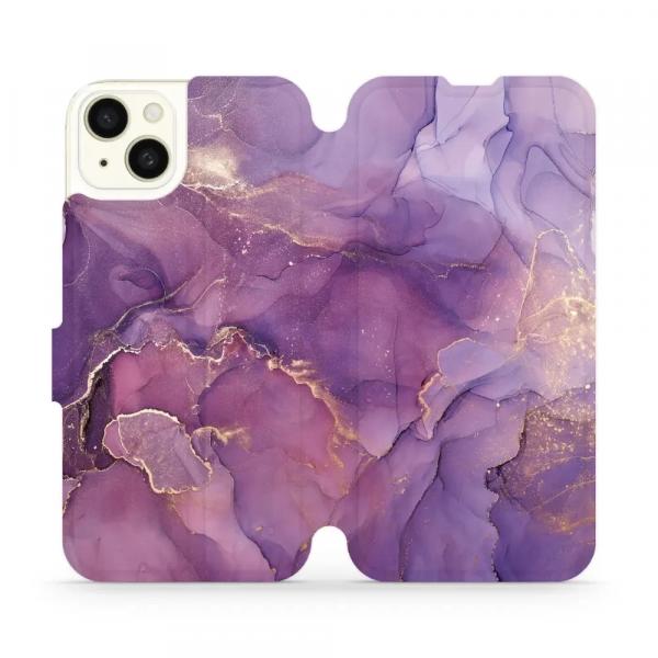 Etui z klapką do iPhone 15 Plus, Mobiwear Book, fioletowe