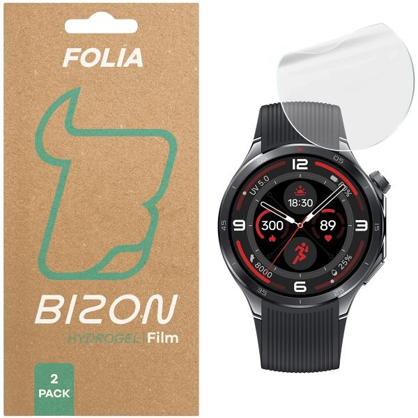 Folia hydrożelowa na ekran Bizon Glass Watch Hydrogel do OnePlus Watch 3, 2 sztuki