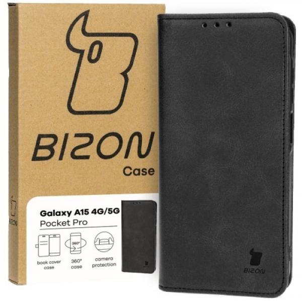 Etui z klapką Bizon Case Pocket Pro do Galaxy A15 5G/4G, czarne