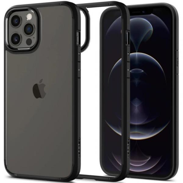 OUTLET: Etui Spigen Ultra Hybrid iPhone 12 Pro Max, przezroczyste / czarne