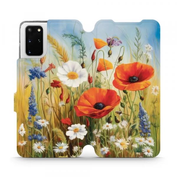 Etui z klapką do Galaxy S20 Plus, Mobiwear Book, łąkowe kwiaty