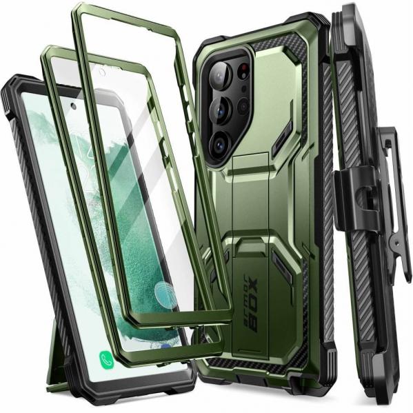 OUTLET: Etui pancerne Supcase i-Blason Armorbox SP+noSP do Galaxy S23 Ultra 5G, zielone