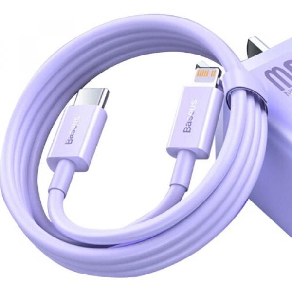 Kabel Baseus Superior USB-C do Lightning 20W 1m, fioletowy