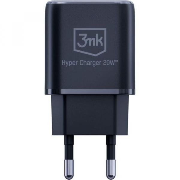 Ładowarka sieciowa 3mk Hyper Charger USB-A, USB-C QC 3.0, PD 20W, czarna