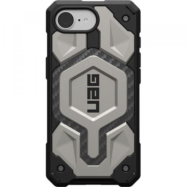Etui pancerne Urban Armor Gear Monarch Pro Mag do MagSafe do iPhone 16e, tytanowo-srebrne