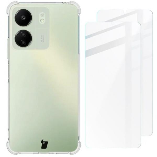 Etui Bizon Case Clear Pack do Redmi 13C / Poco C65, przezroczyste