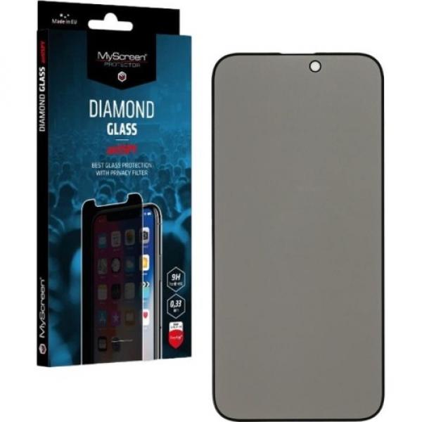 Szkło prywatyzujące MyScreen Diamond Glass antiSPY do iPhone 15 Pro Max