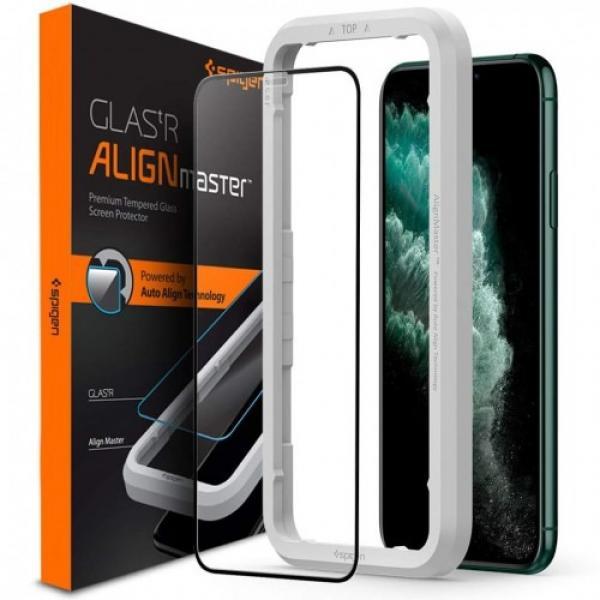 Szkło do etui Spigen Glas.tR Slim FC AM iPhone 11 Pro Max, Xs Max, czarne