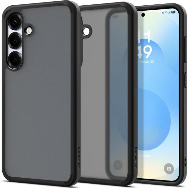 Etui Spigen Ultra Hybrid do Galaxy S25, półprzezroczysto-czarne