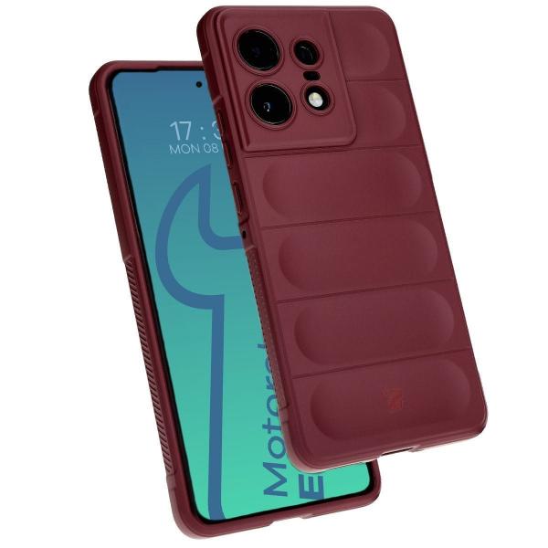 Pancerne etui Bizon Case Tur do Motorola Edge 50 Pro, burgundowe