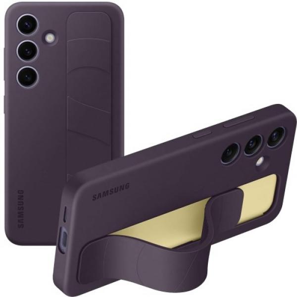 OUTLET: Etui Samsung Silicone Standing Grip Case do Galaxy S24, fioletowe